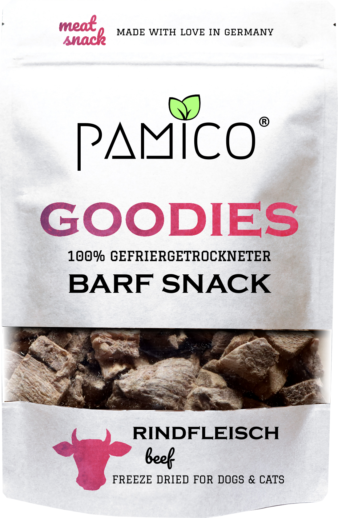 Rindfleisch gefriergetrocknet - BARF Snack Goodies for dogs & cats