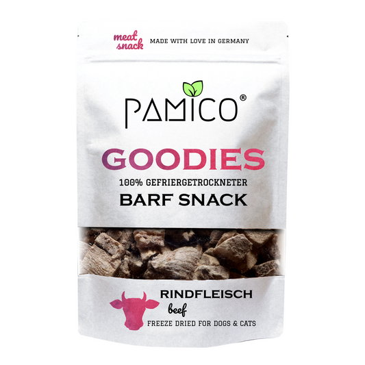 Rindfleisch gefriergetrocknet - BARF Snack Goodies for dogs & cats