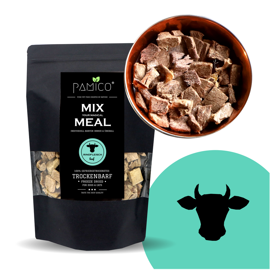 Rindfleisch gefriergetrocknet - MIX MEAL Trockenbarf - Pamico