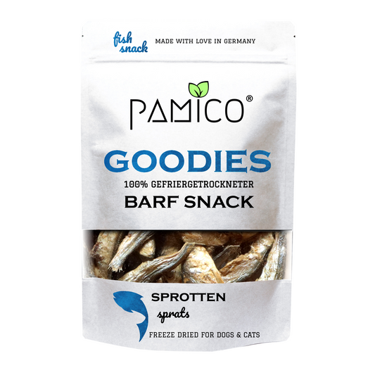 Gefriergetrocknete Sprotten Goodies für Hunde & Katzen – Fisch-Snack mit hochwertigem Eiweiß & Vitamin D