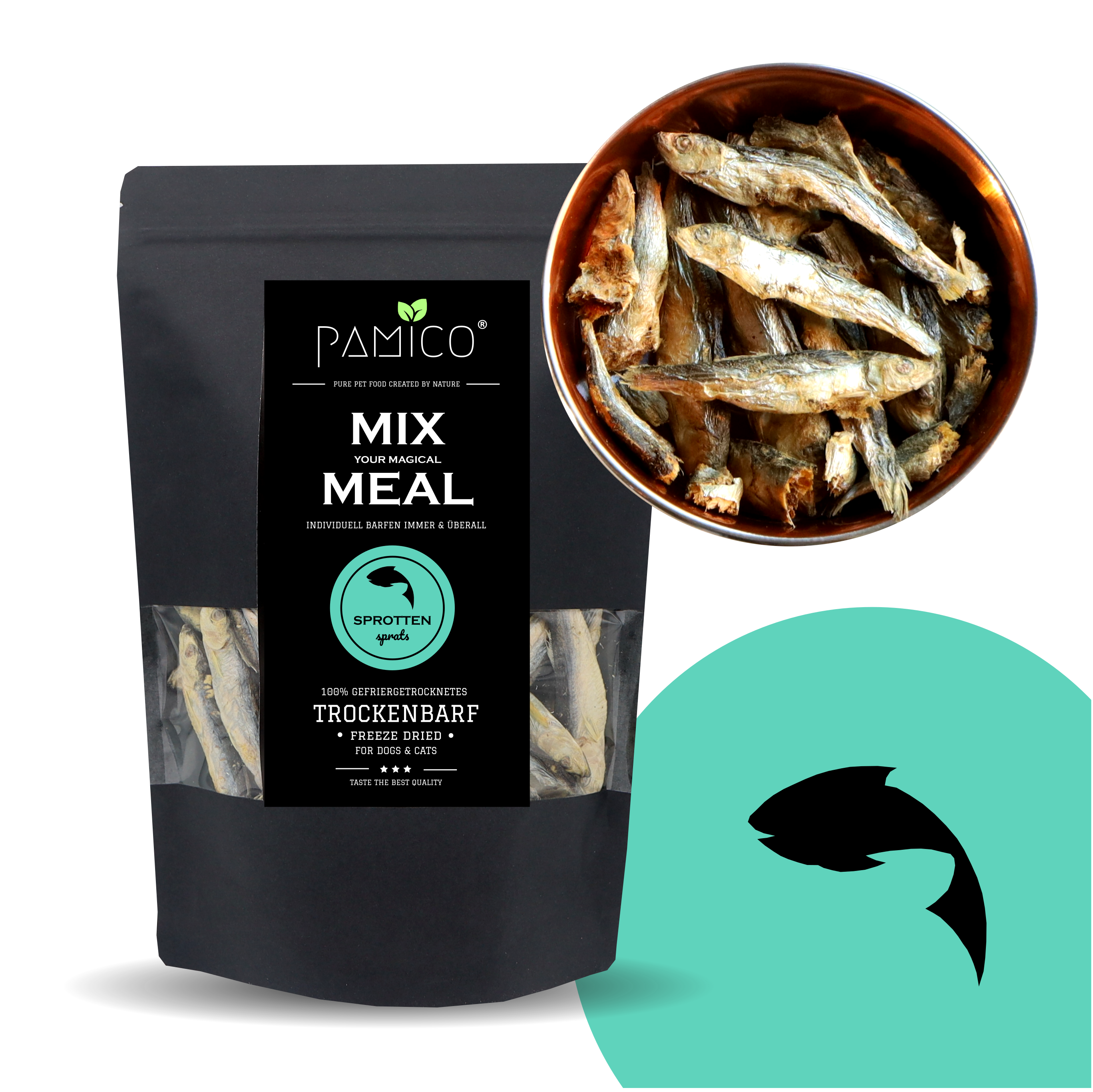 Sprotten gefriergetrocknet - MIX MEAL Trockenbarf - Pamico