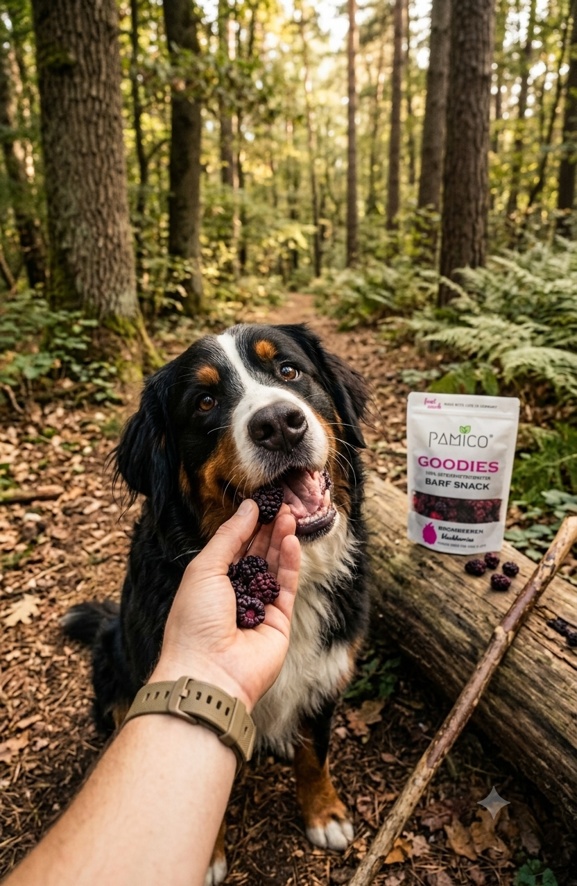 Gefriergetrocknete Brombeeren Goodies für Hunde & Katzen – Vitaminreicher & natürlicher Snack Pamico