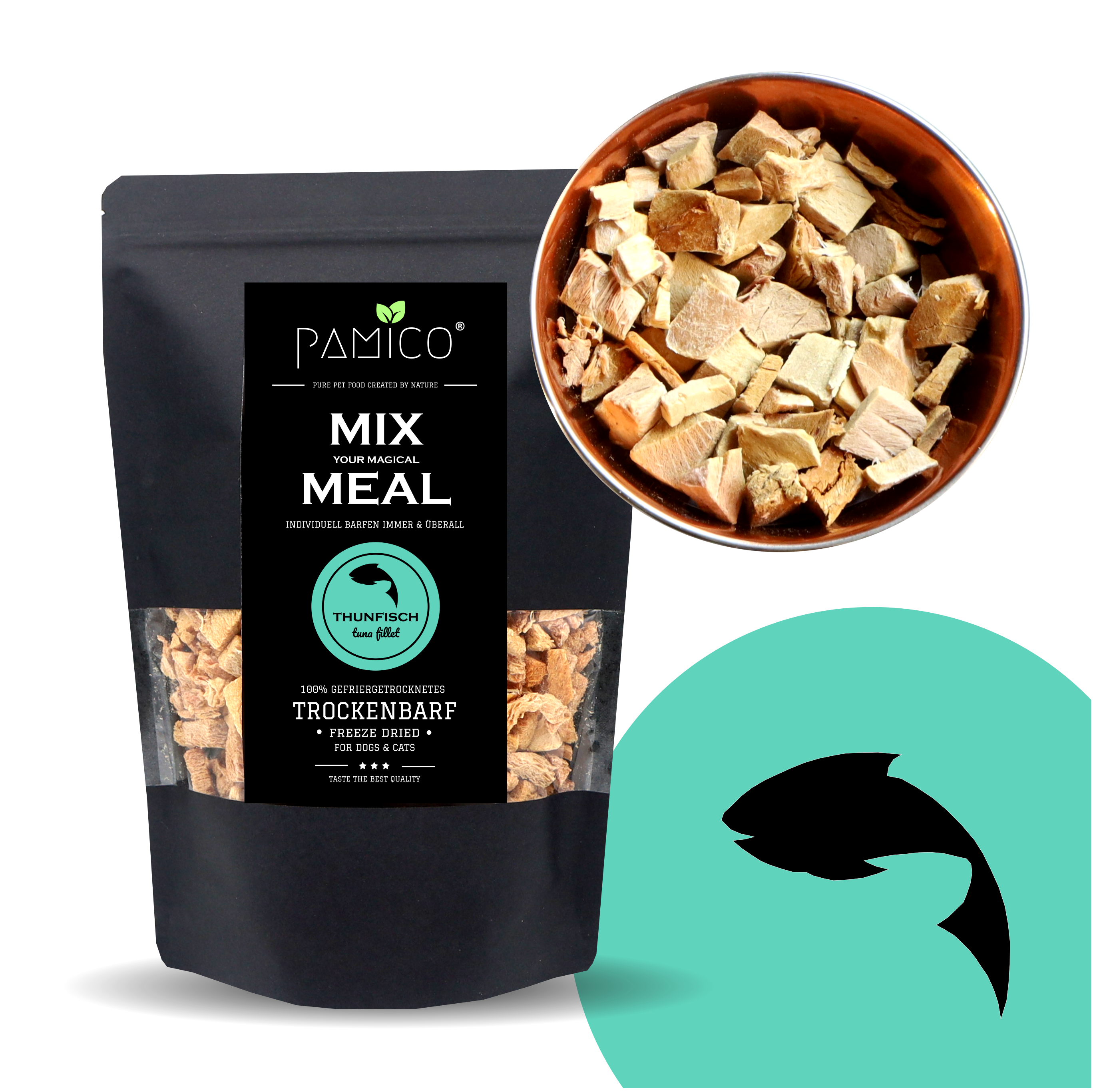 Thunfischfilet gefriergetrocknet - MIX MEAL Trockenbarf - Pamico