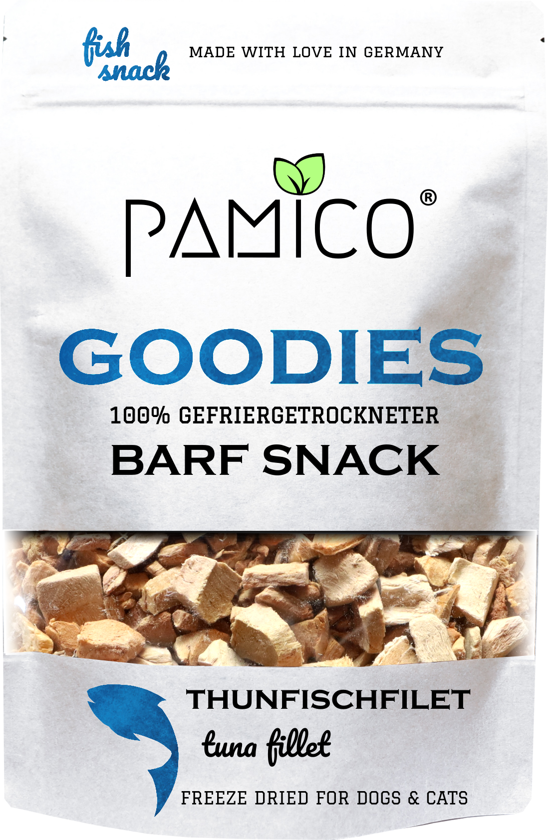 Thunfischfilet gefriergetrocknet - BARF Snack Goodies for dogs & cats - Pamico