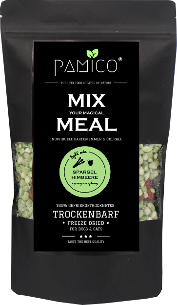 Grüner Spargel & Himbeere gefriergetrocknet - MIX MEAL Trockenbarf - Pamico