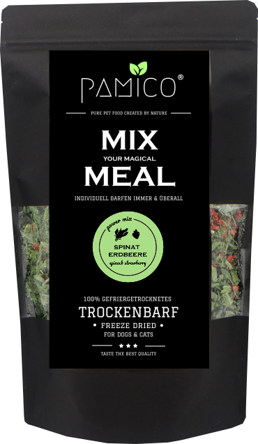 Spinat & Erdbeere gefriergetrocknet - MIX MEAL Trockenbarf - Pamico