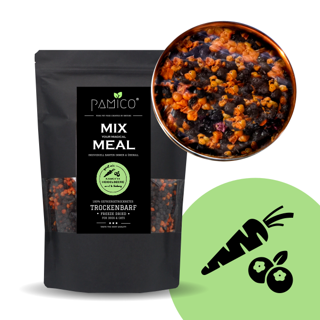 Karotte & Heidelbeere gefriergetrocknet - MIX MEAL Trockenbarf - Pamico