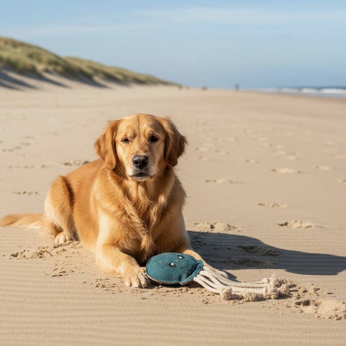 Hundespielzeug aus Leder "Krake"